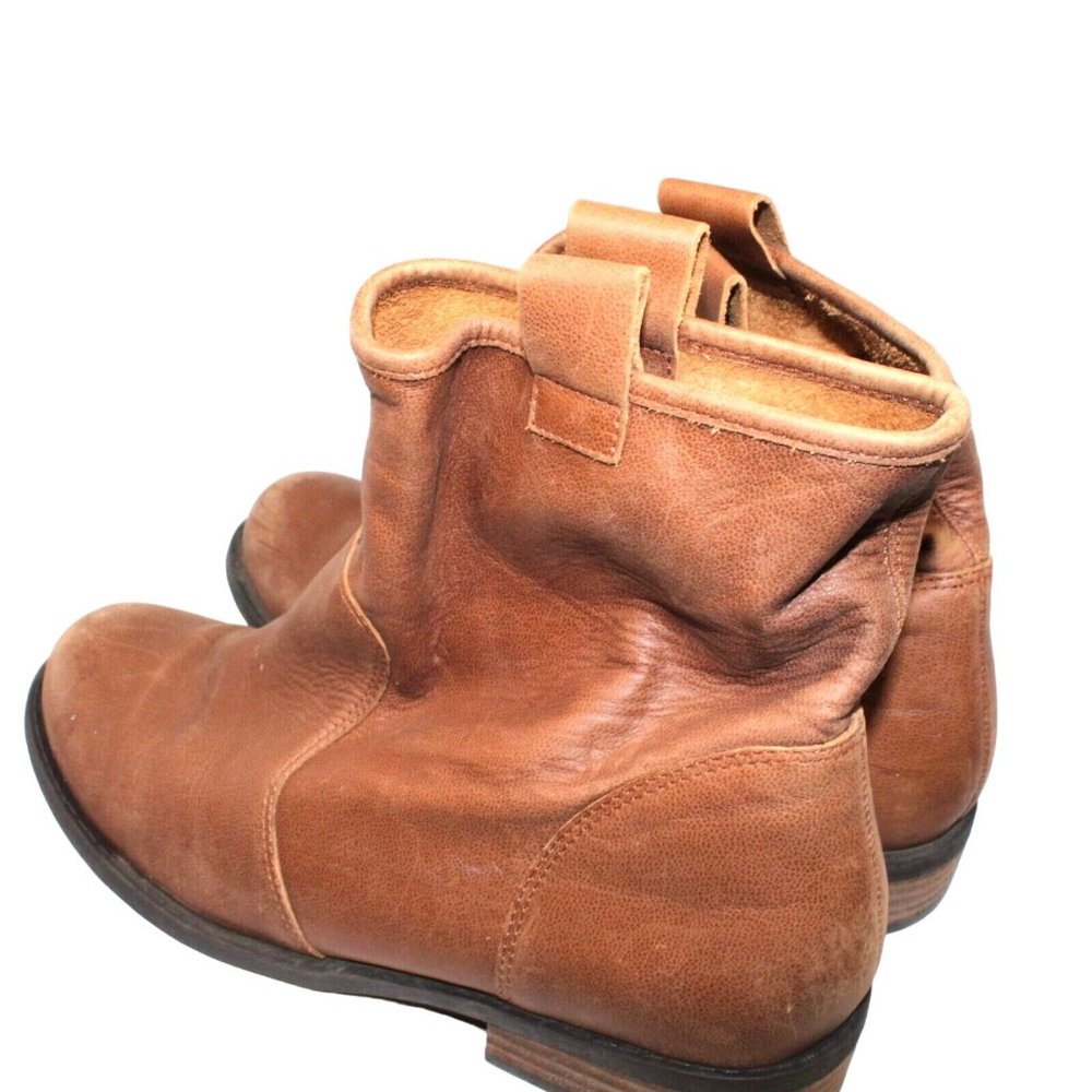 Sole Society Natasha Sz 9.5M Distressed Brown Leather Ankle Pull On Boot Bootie - Picture 13 of 16